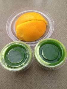 wheatgrass shots from Jamba Juice